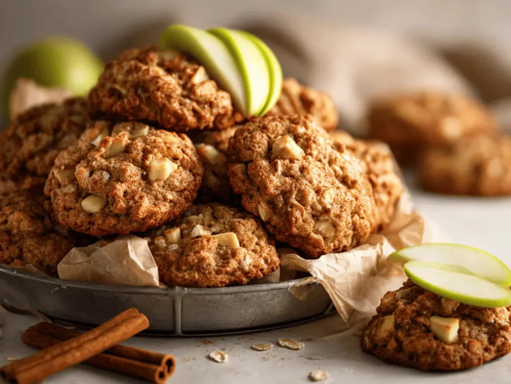 apple cinnamon oatmeal cookies - featured image