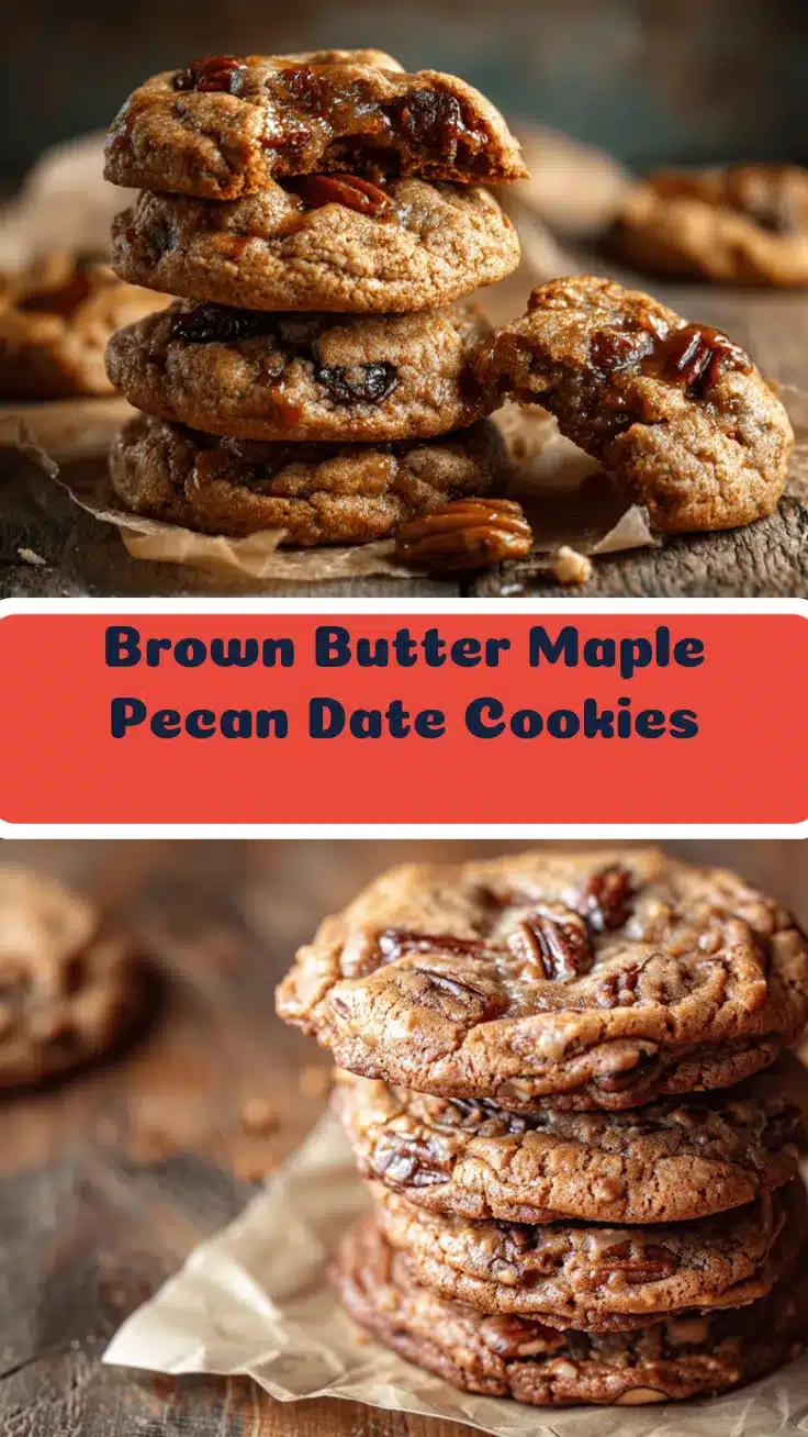brown butter maple pecan date cookies recipe