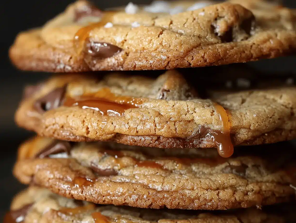 brown butter salted caramel chocolate chip cookies preparation steps