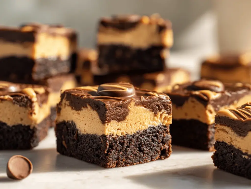 Buckeye Brownie Peanut Butter Bars - featured image