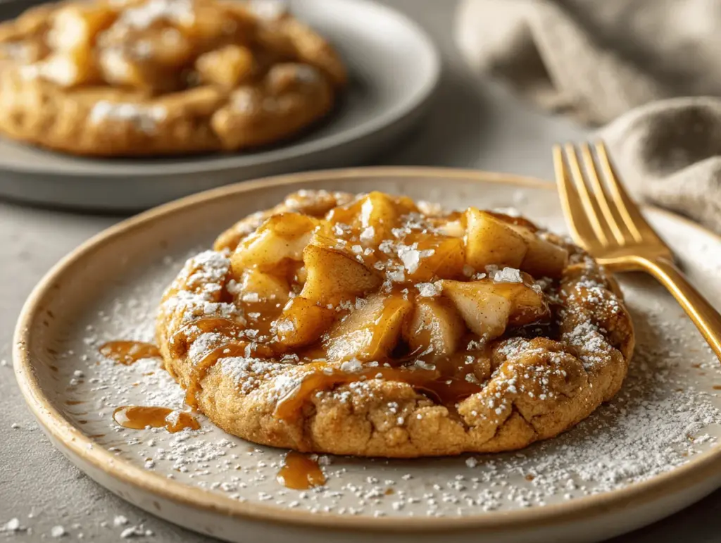 caramel apple cinnamon cookies - featured image