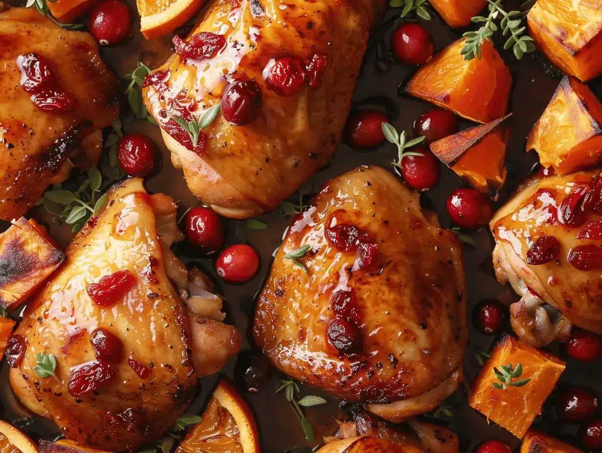 cranberry orange glazed chicken bake preparation steps