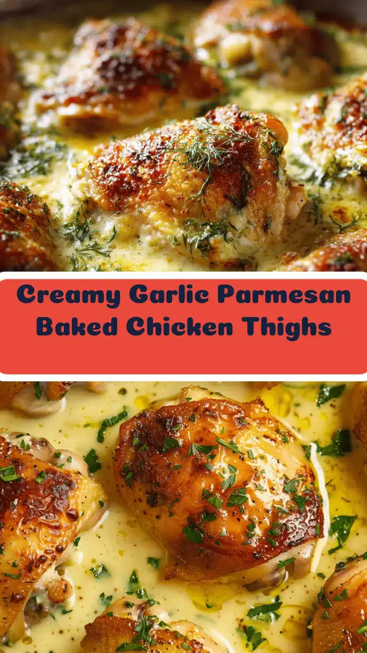creamy garlic parmesan baked chicken thighs recipe