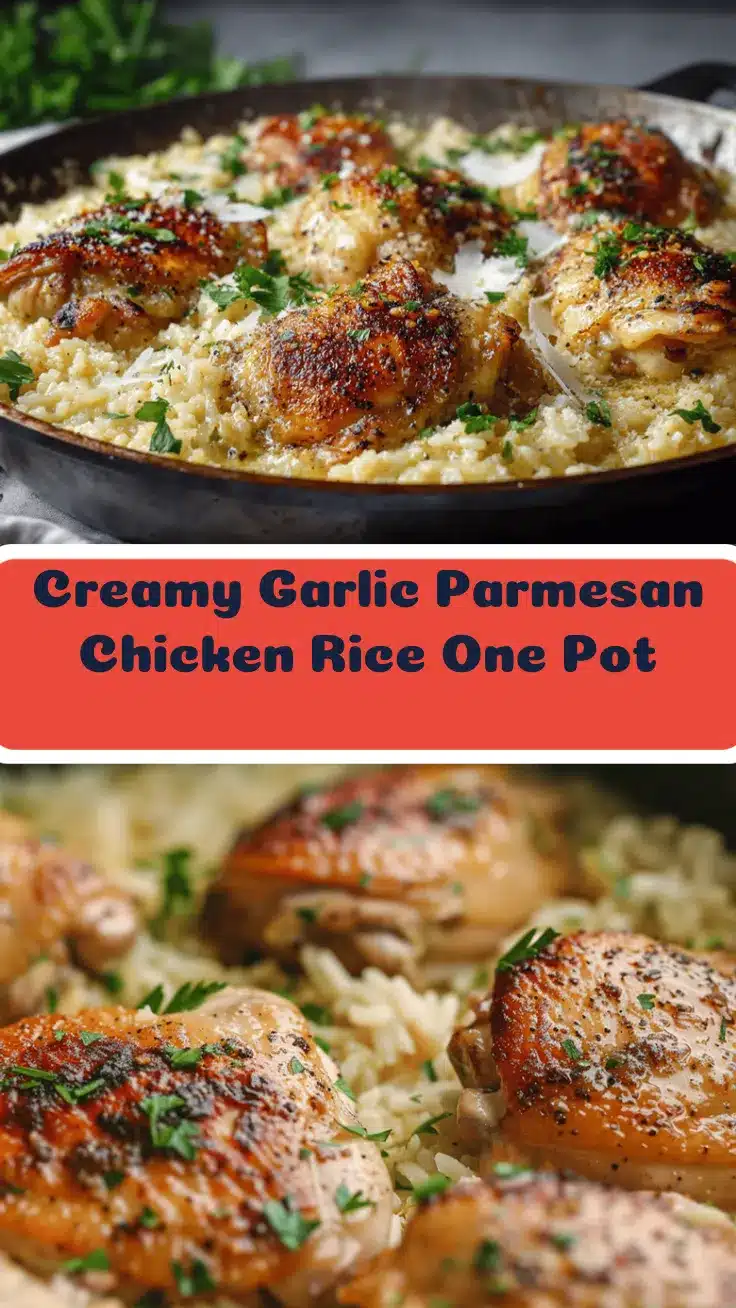 creamy garlic parmesan chicken and rice recipe