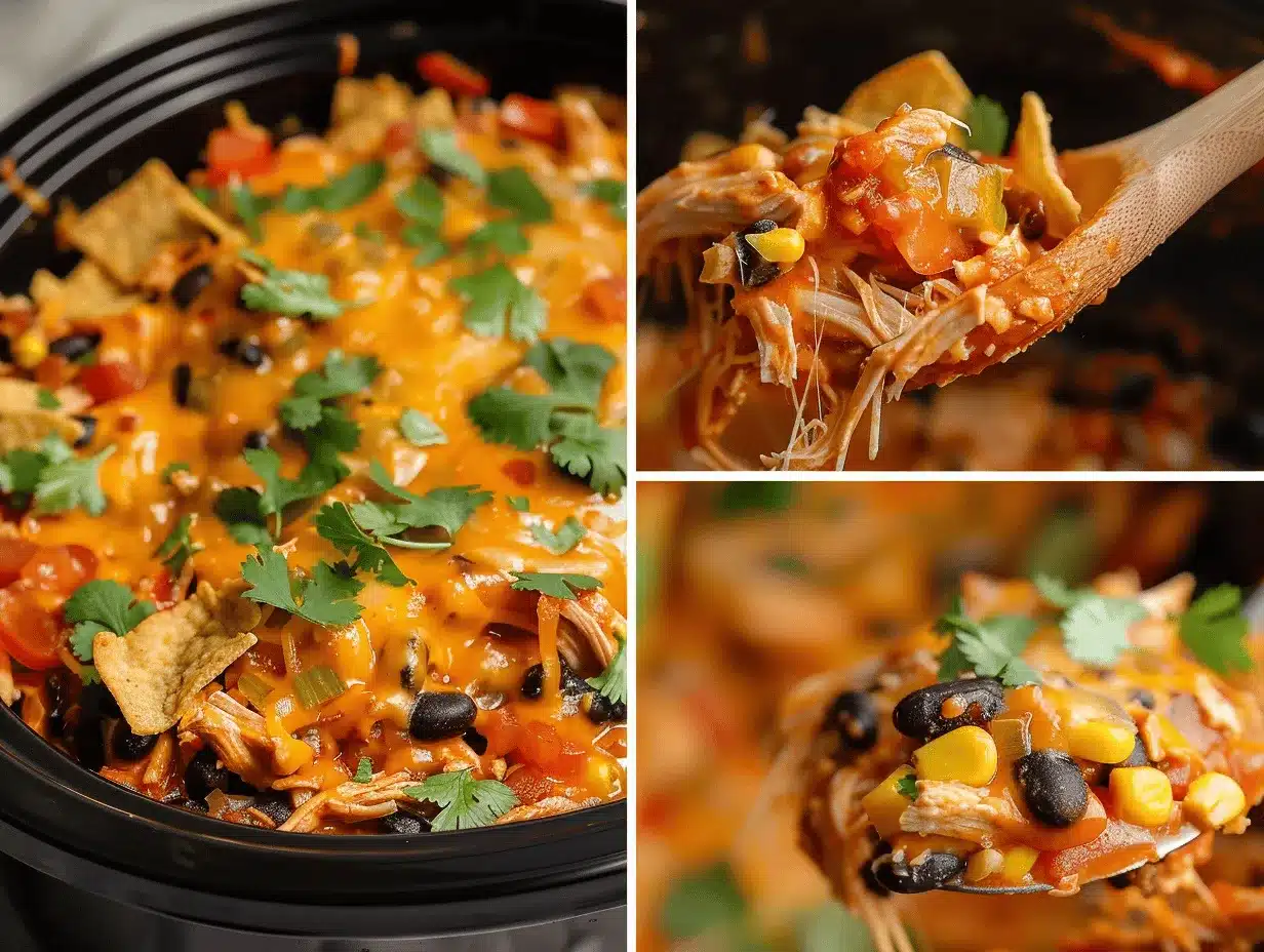 Crockpot Tex-Mex Chicken Dorito Casserole preparation steps
