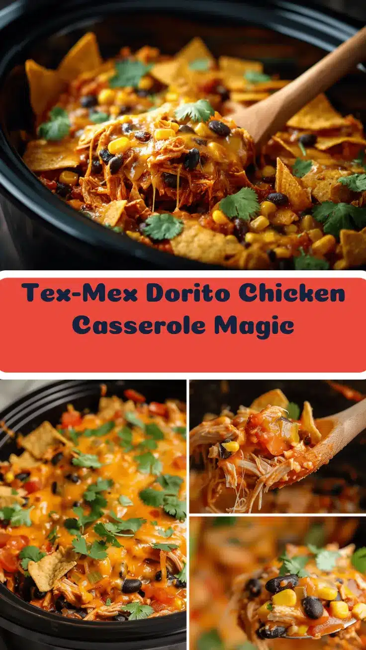Crockpot Tex-Mex Chicken Dorito Casserole recipe