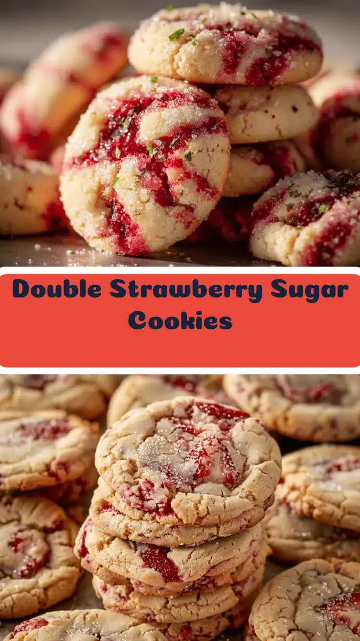 double strawberry sugar cookies recipe