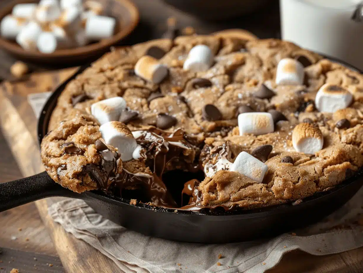 giant smores cookie skillets preparation steps