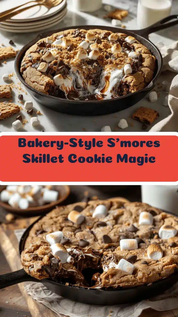 giant smores cookie skillets recipe