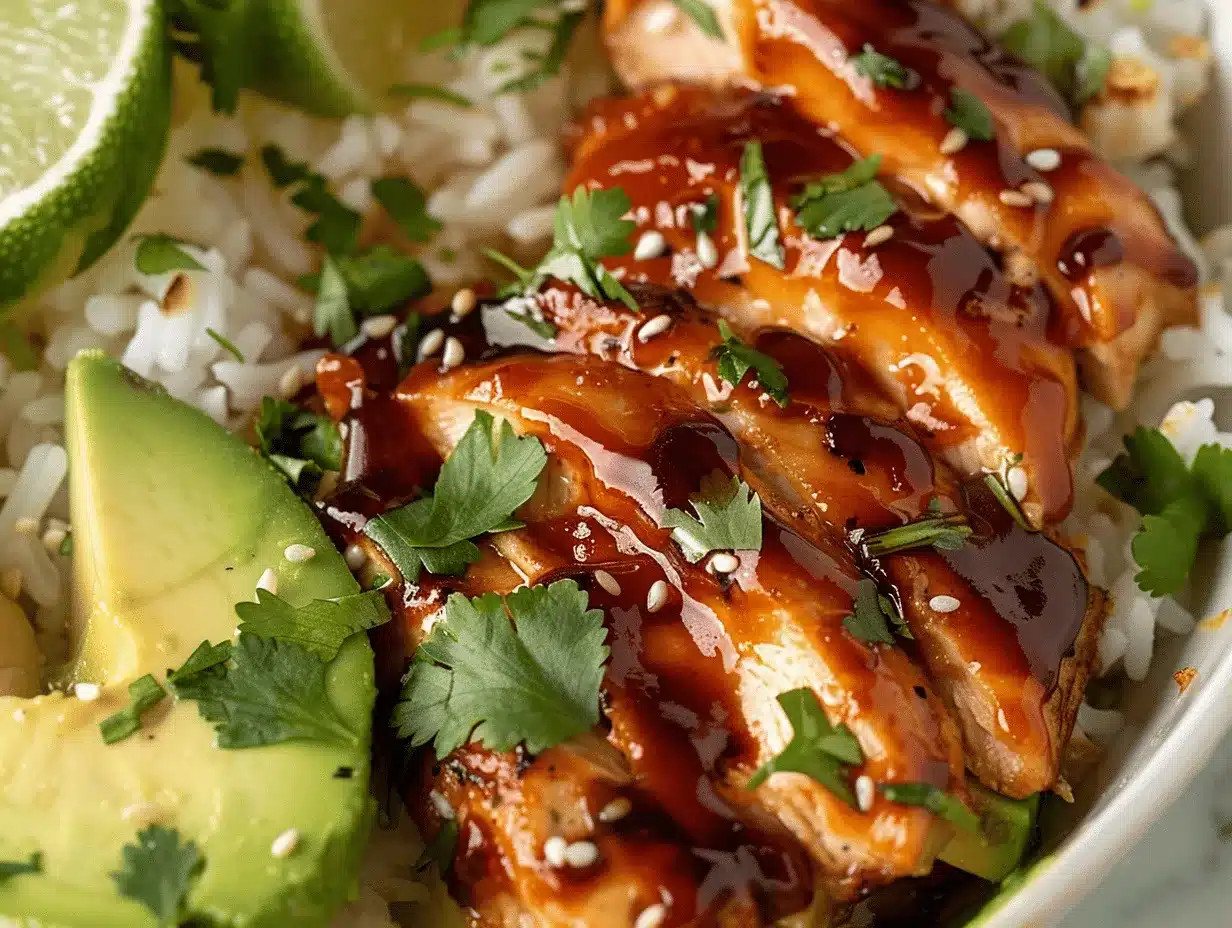 Hawaiian BBQ Chicken Rice Bowls preparation steps
