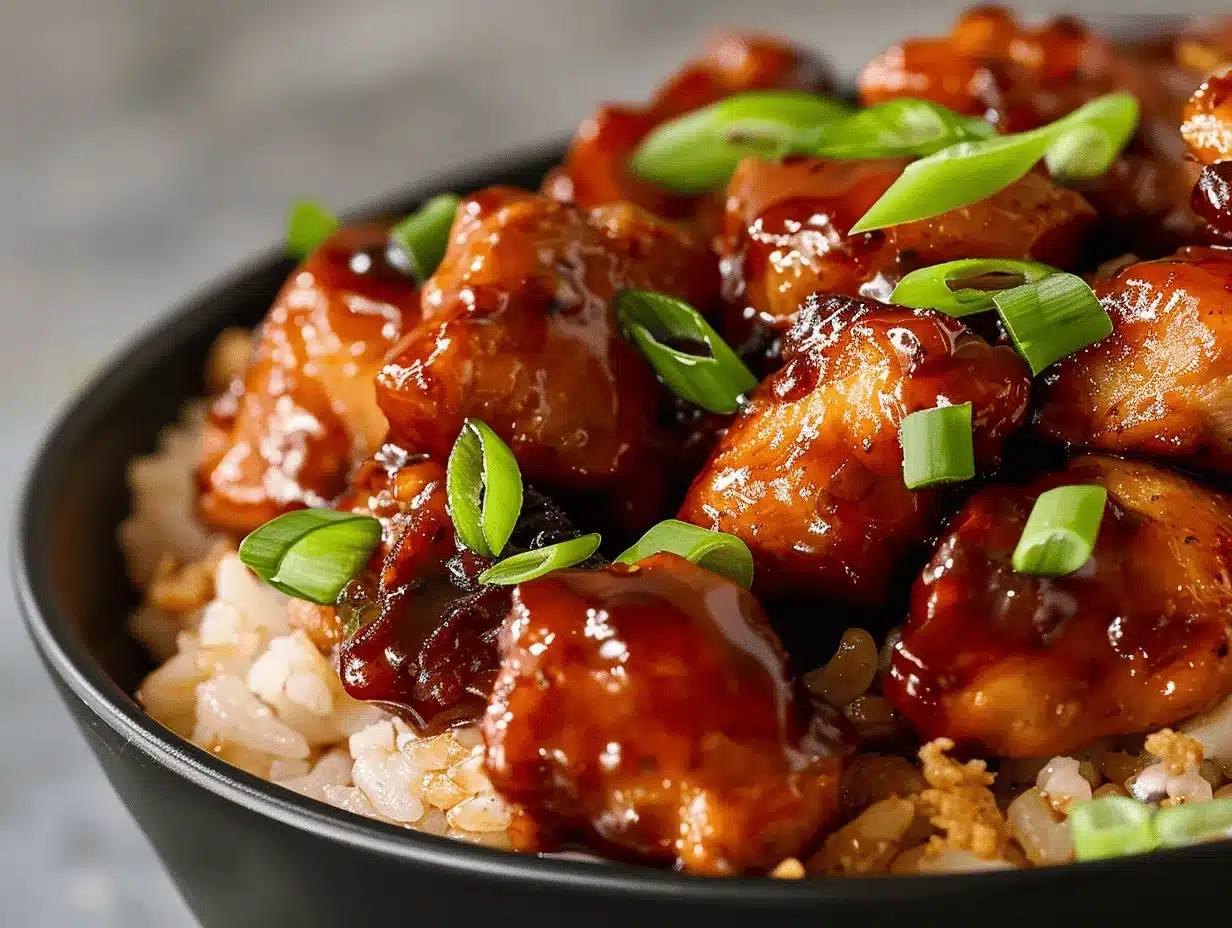 honey BBQ chicken rice bowls preparation steps