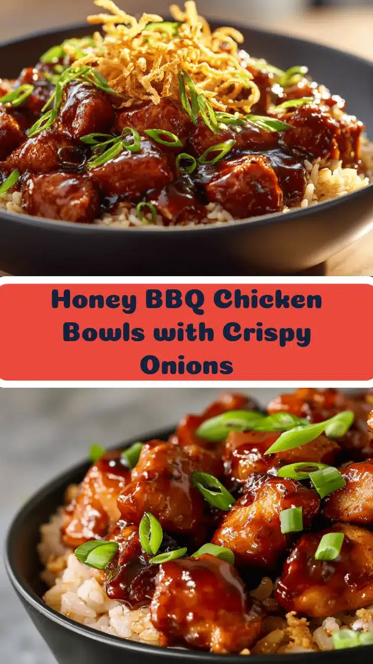 honey BBQ chicken rice bowls recipe