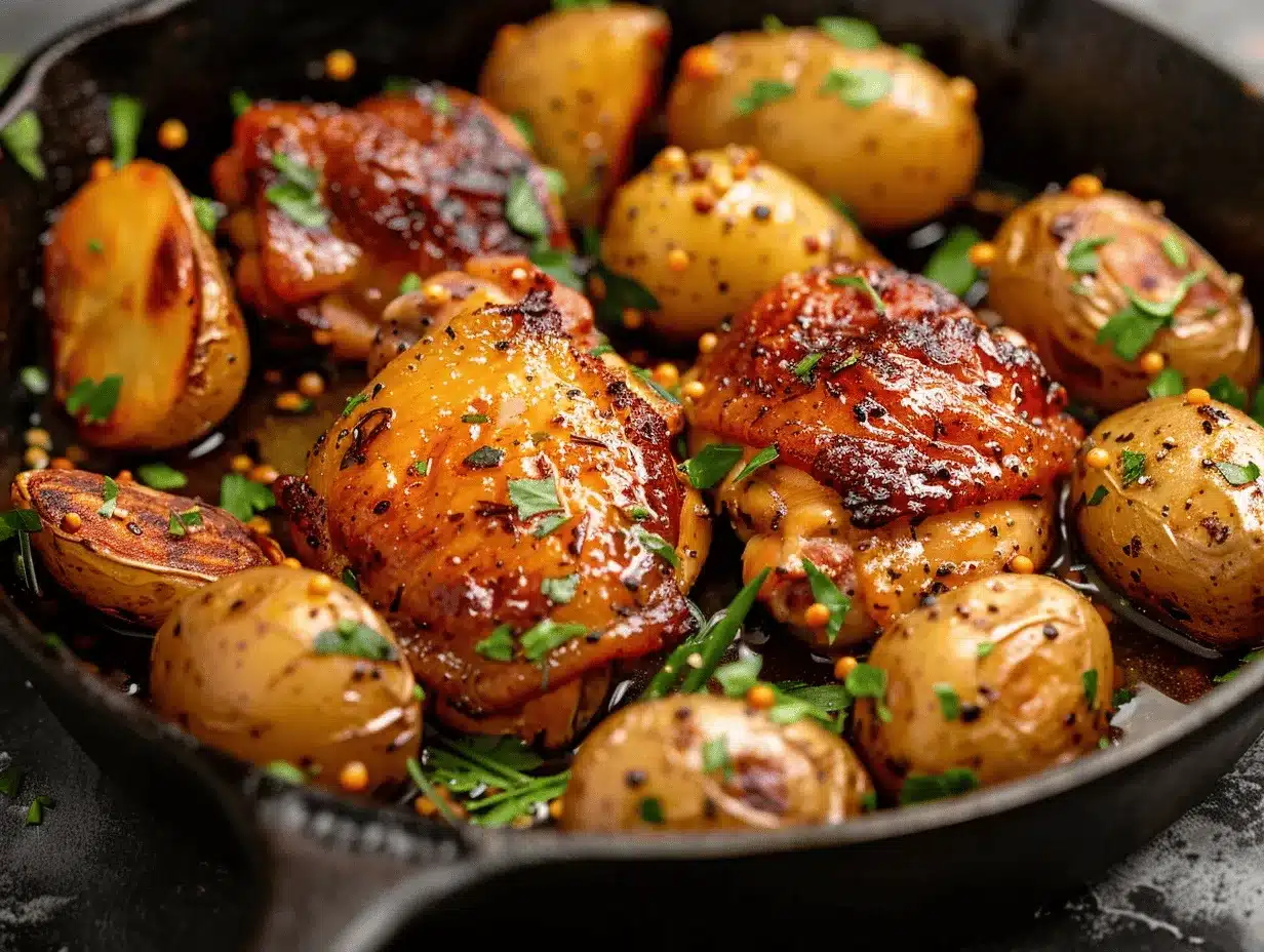 honey garlic baked chicken thighs preparation steps