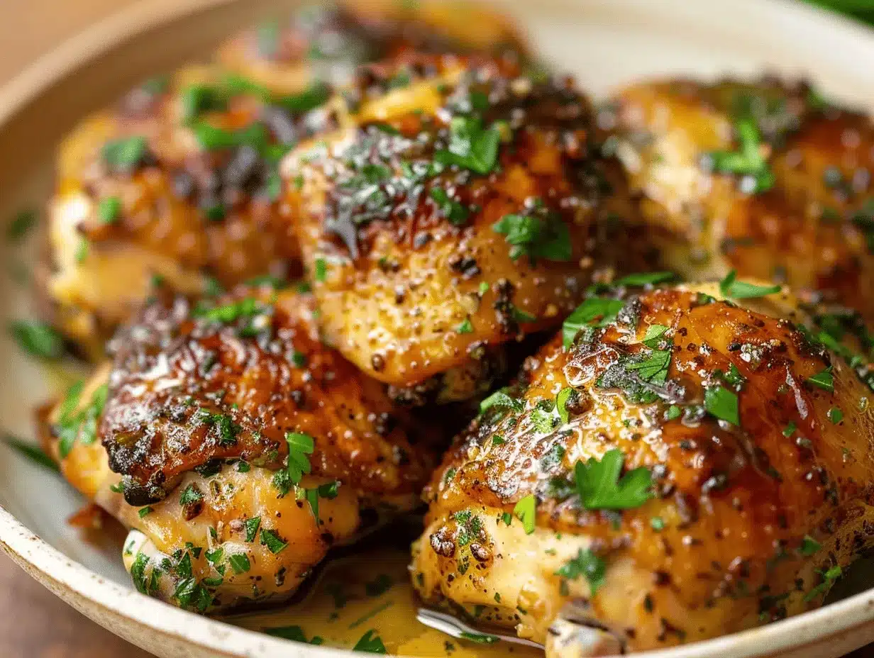 honey garlic baked chicken thighs preparation steps