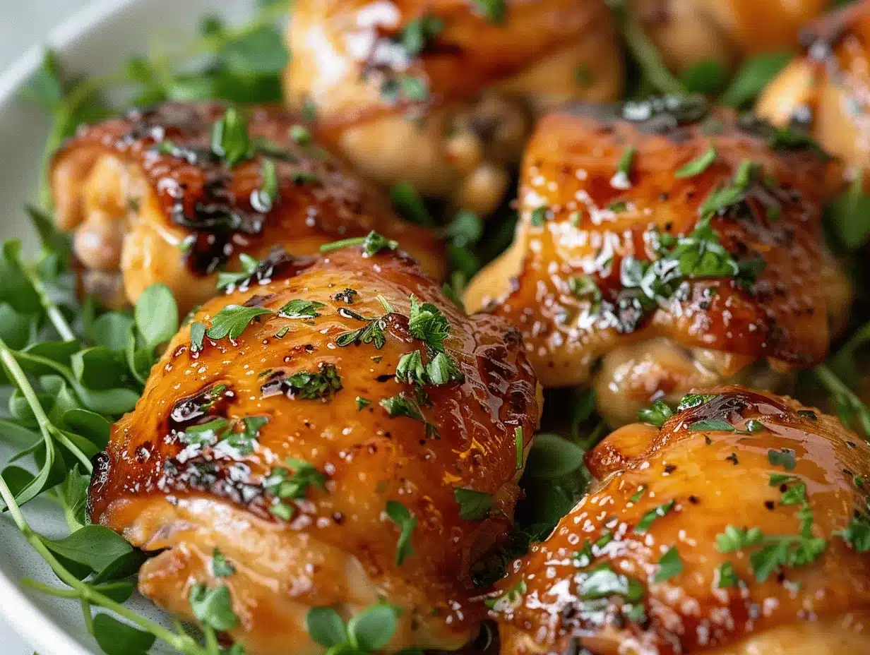 honey garlic ranch baked chicken thighs preparation steps
