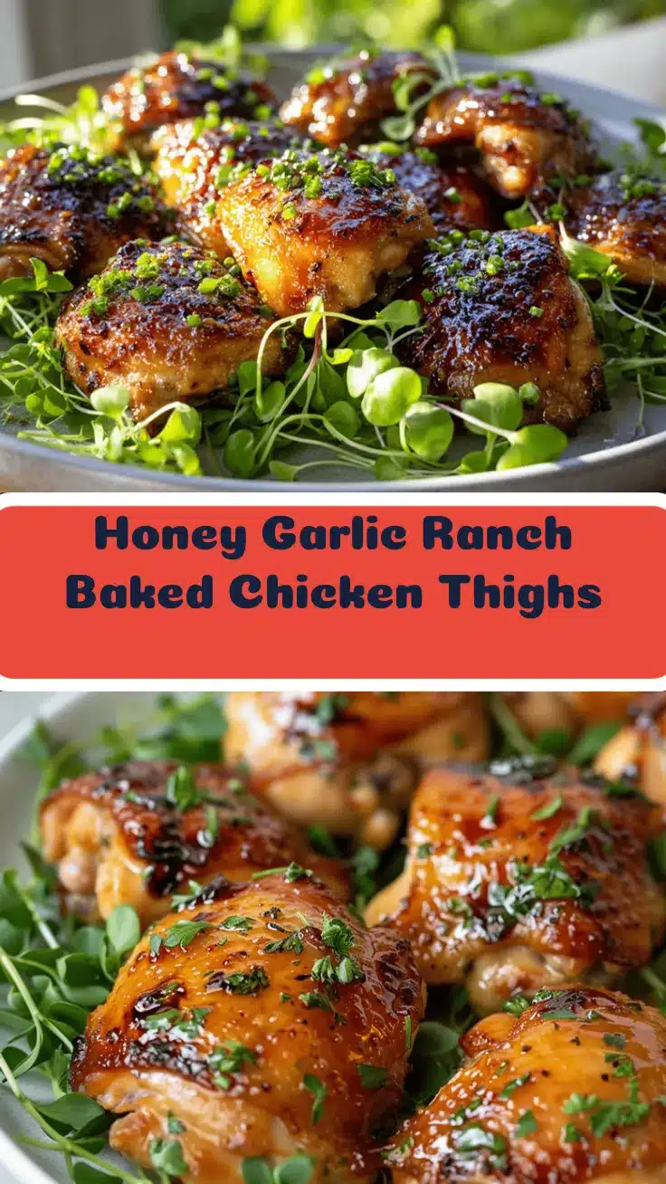 honey garlic ranch baked chicken thighs recipe