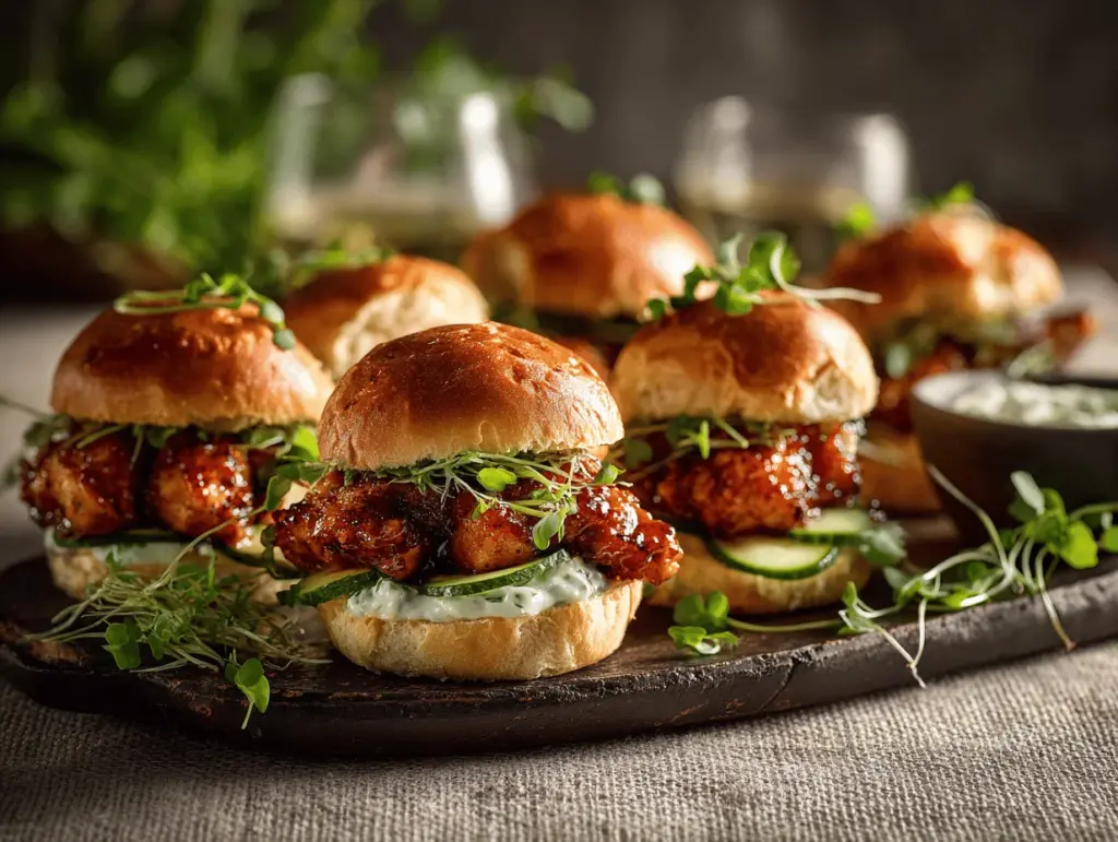 hot honey chicken sliders - featured image
