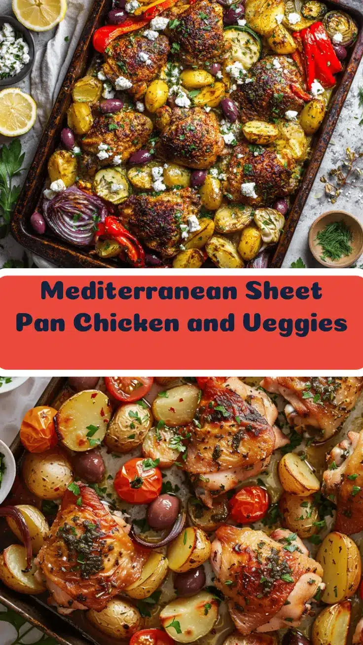 Mediterranean sheet pan chicken recipe