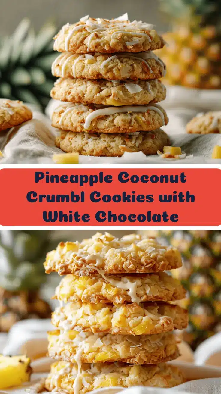 pineapple coconut Crumbl cookies recipe