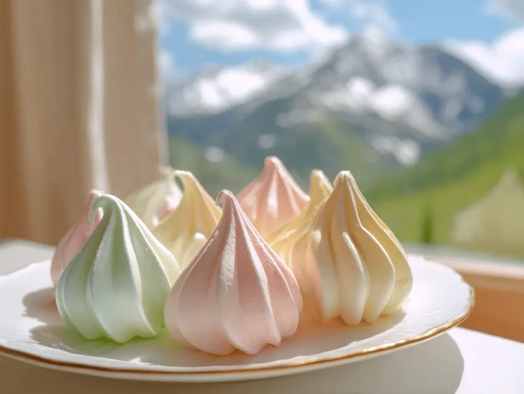 rainbow jello meringue kisses - featured image