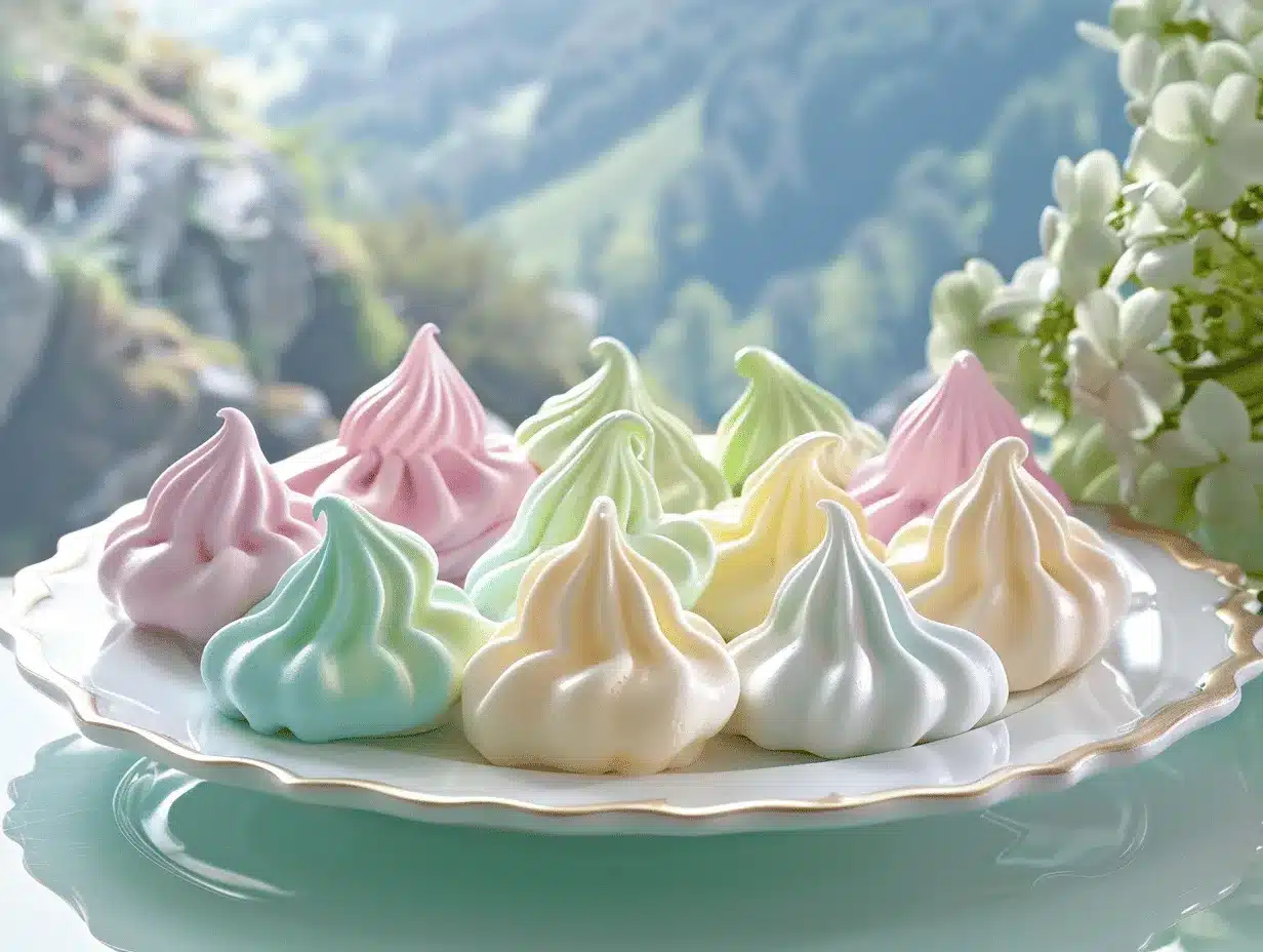 rainbow jello meringue kisses preparation steps