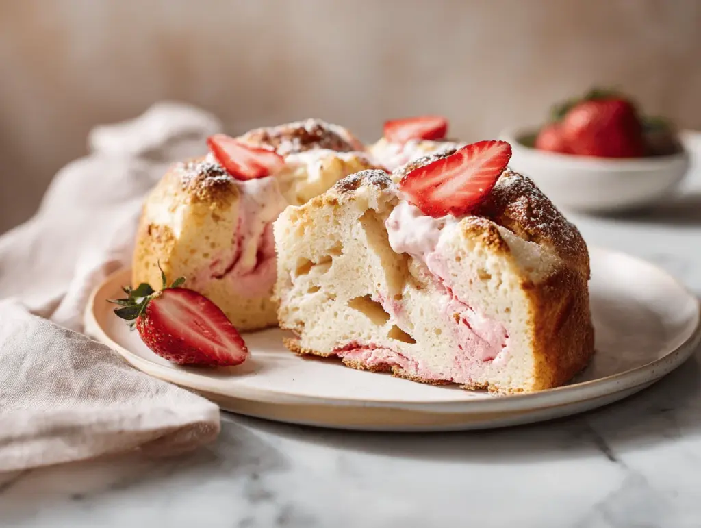 Strawberry Cheesecake Cloud Bread - featured image