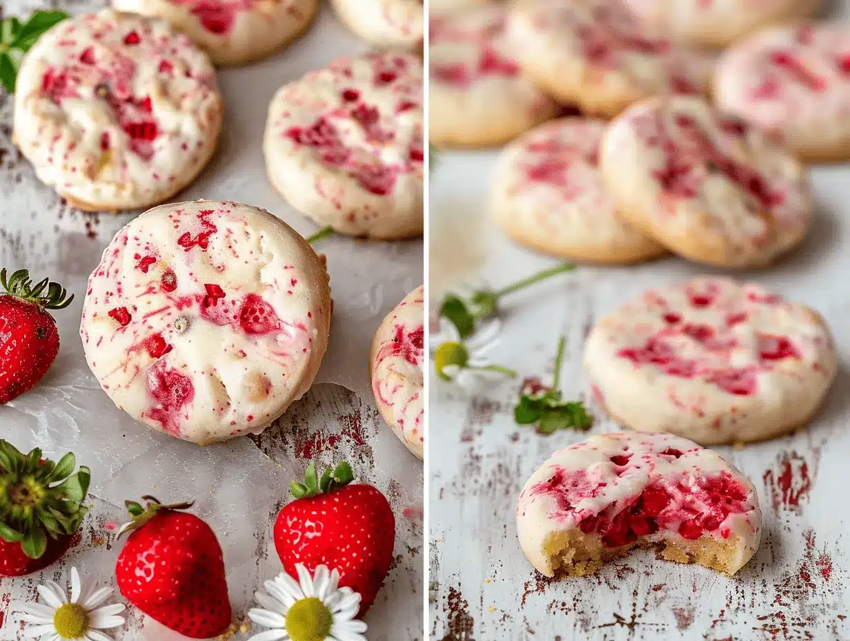 strawberry cheesecake cookies preparation steps