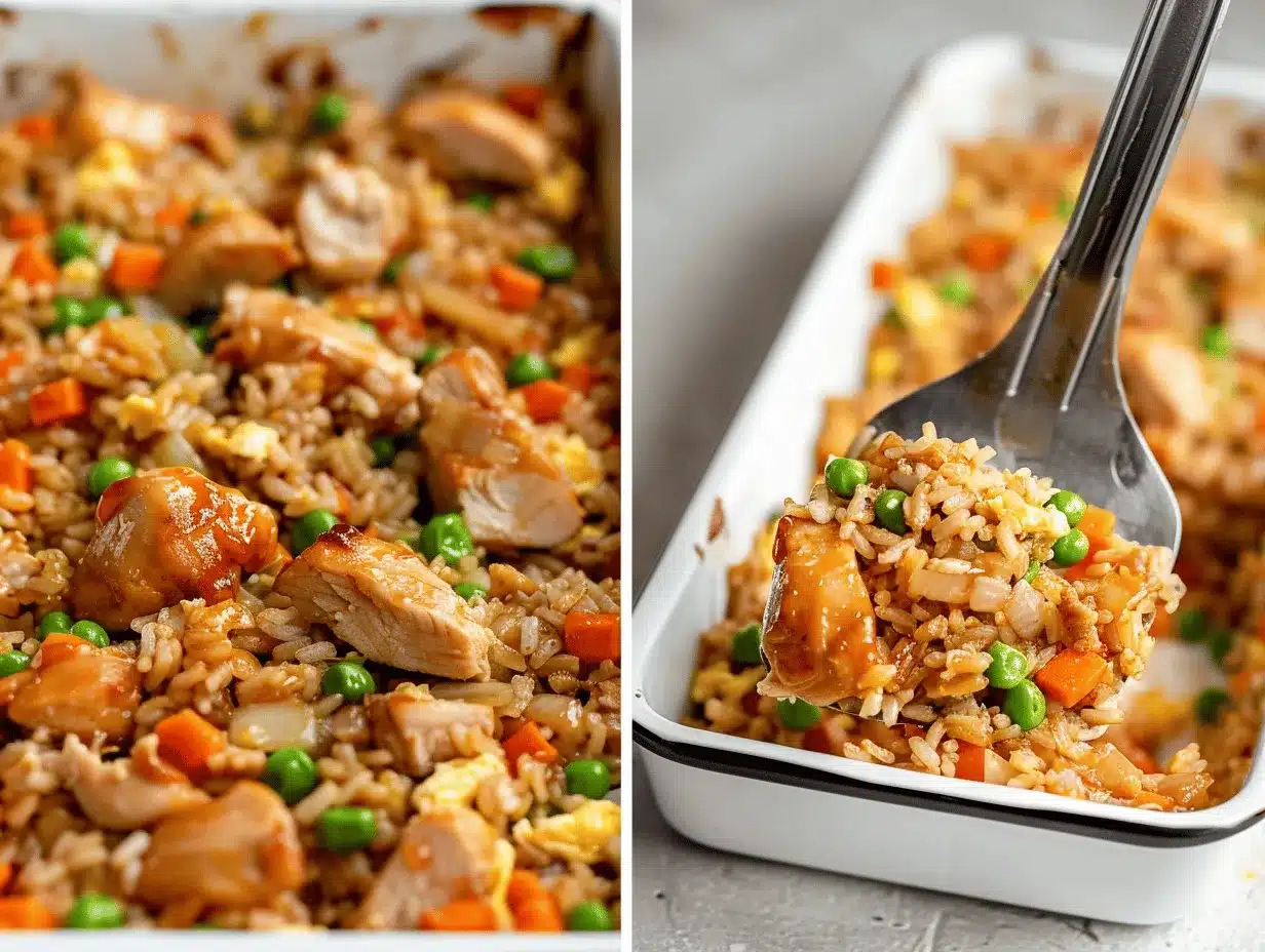 teriyaki chicken fried rice casserole preparation steps
