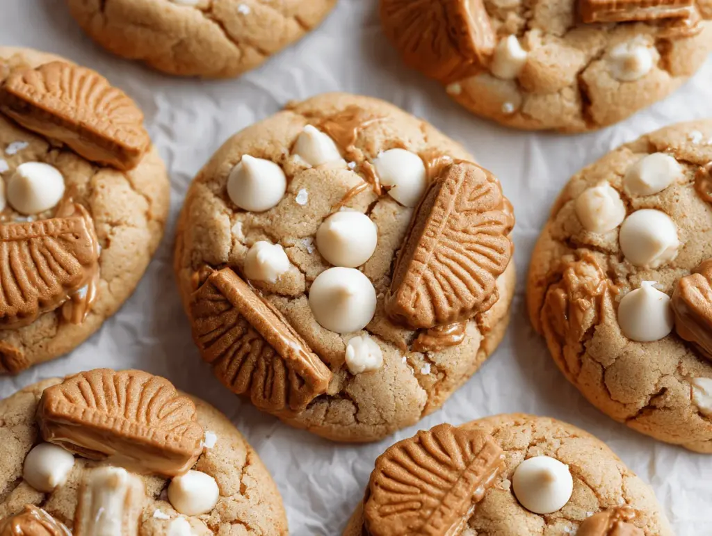 white chocolate Biscoff cookie butter cookies - featured image