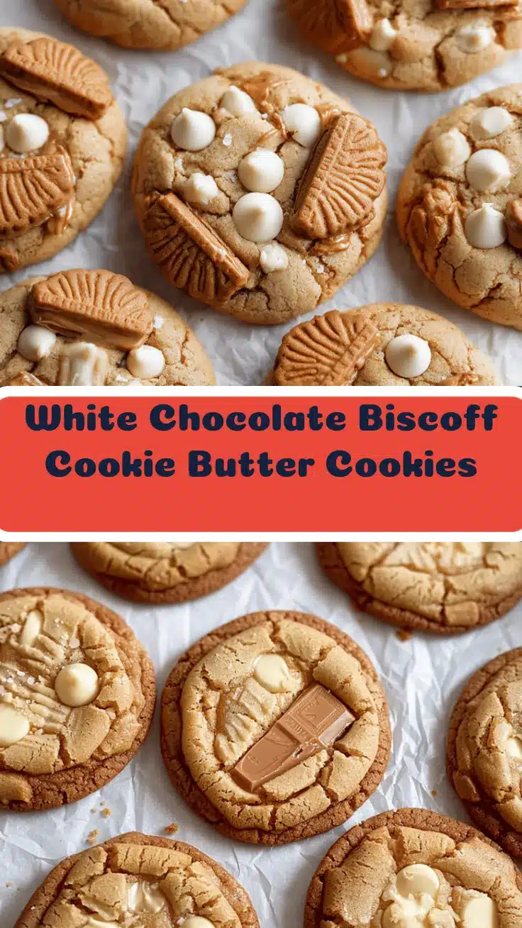 white chocolate Biscoff cookie butter cookies recipe