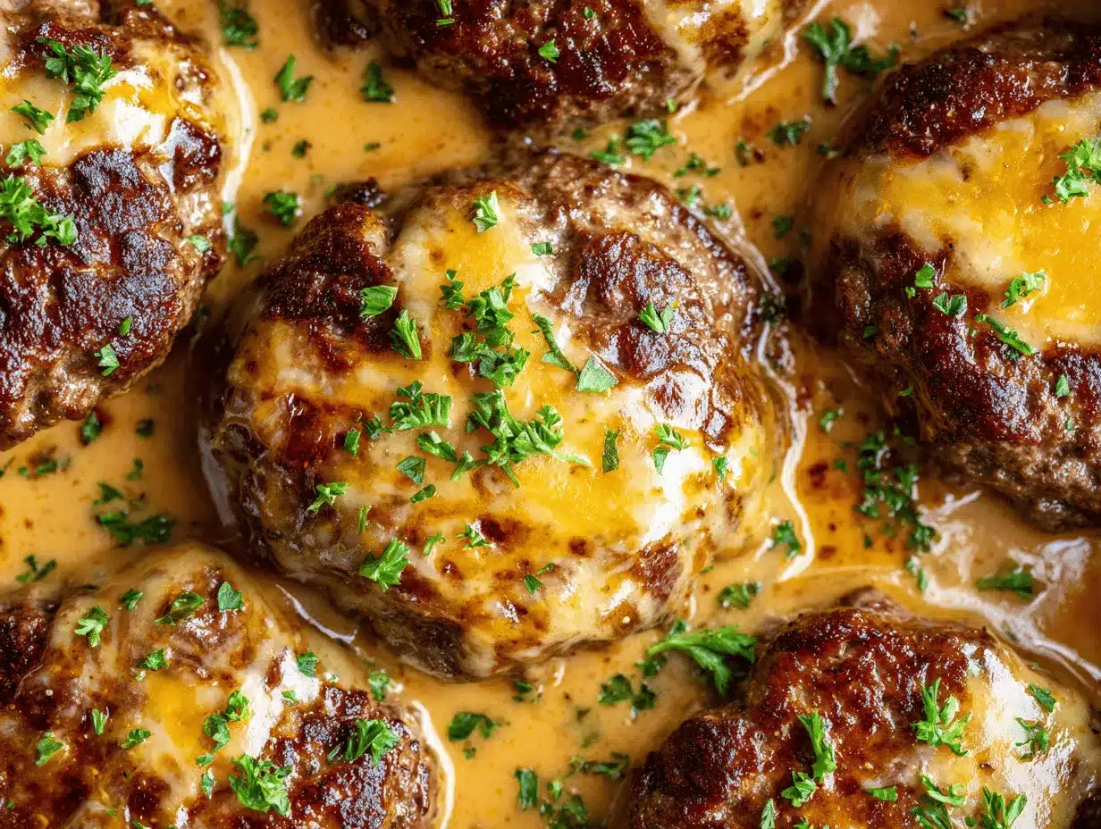 Amish Hamburger Steak Bake preparation steps