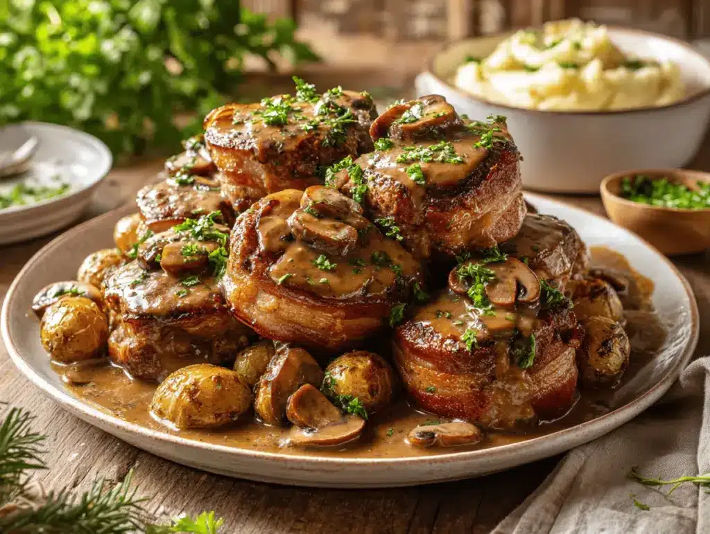 bacon-wrapped Salisbury steak - featured image