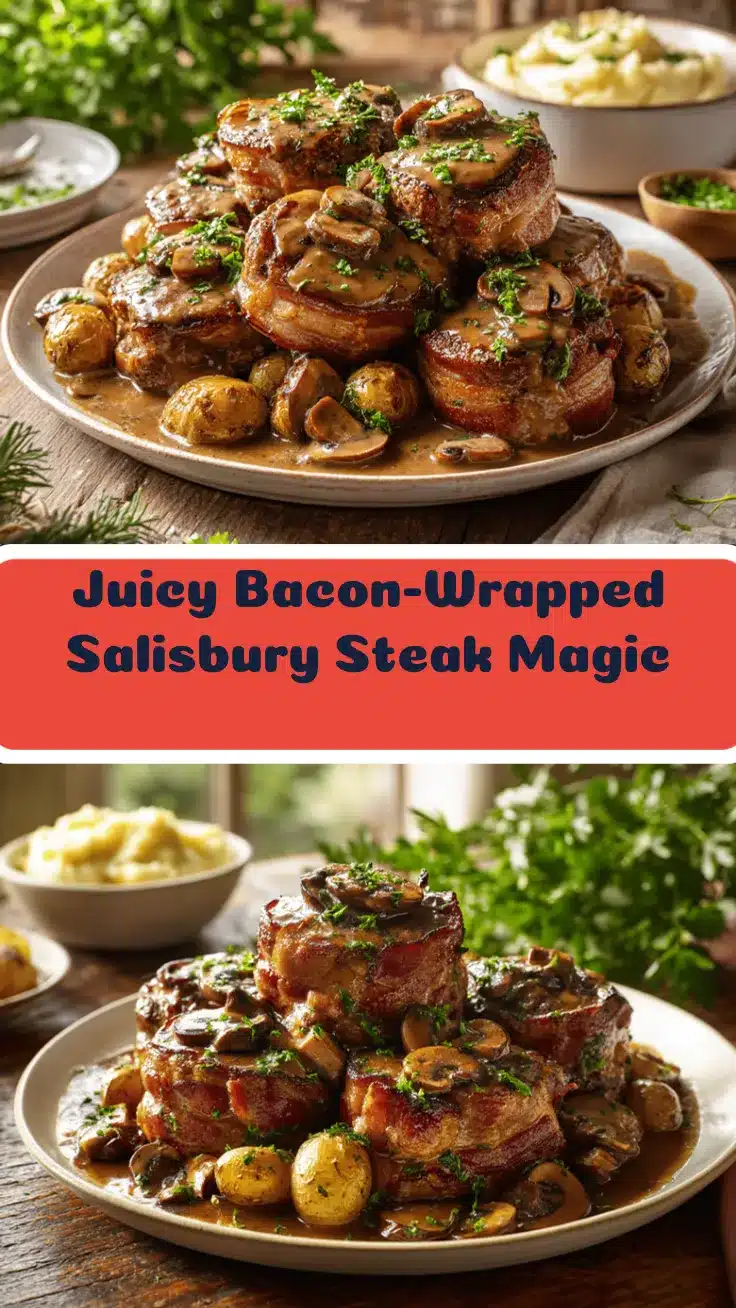 bacon-wrapped Salisbury steak recipe