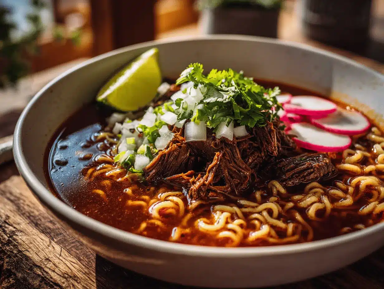 birria ramen preparation steps