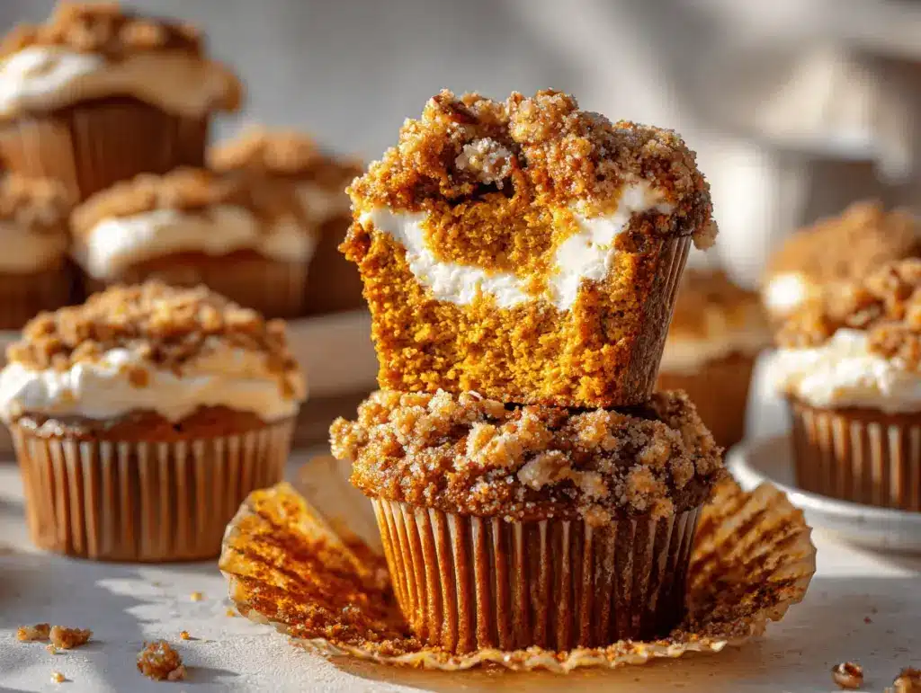 Bourbon Vanilla Pumpkin Cream Cheese Muffins - featured image