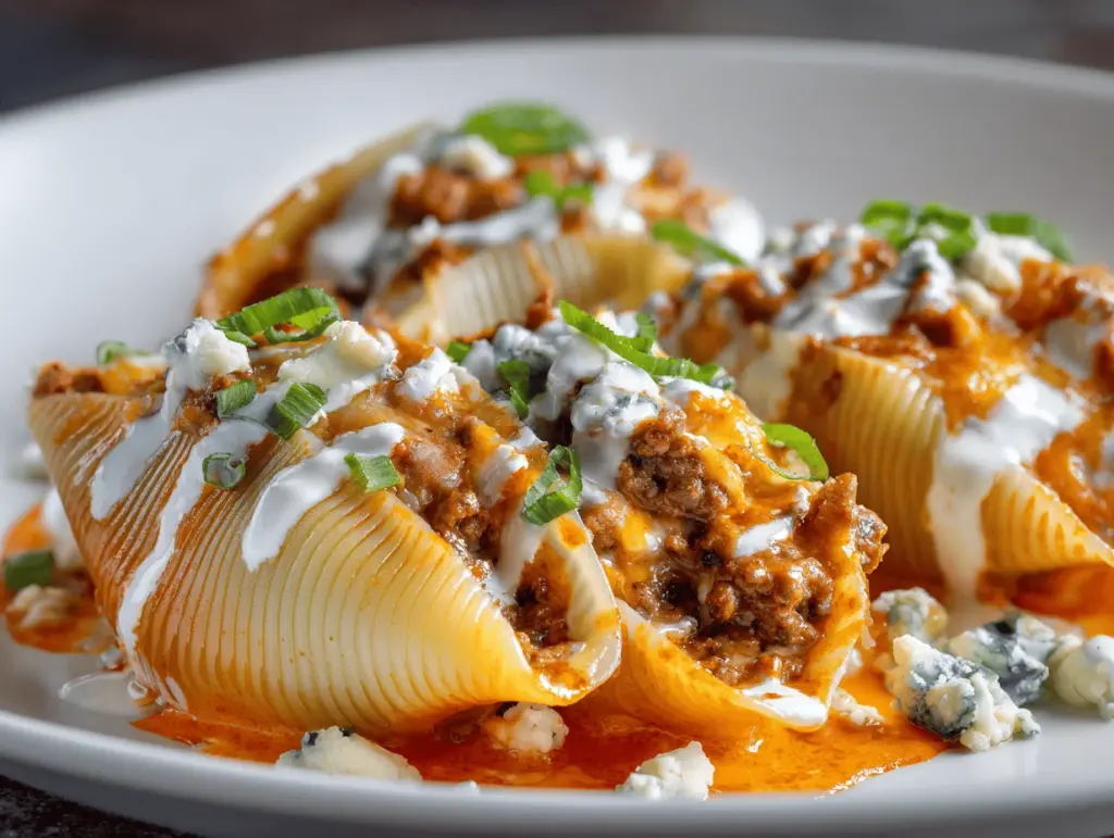 Buffalo Ranch Beef Stuffed Shells - featured image