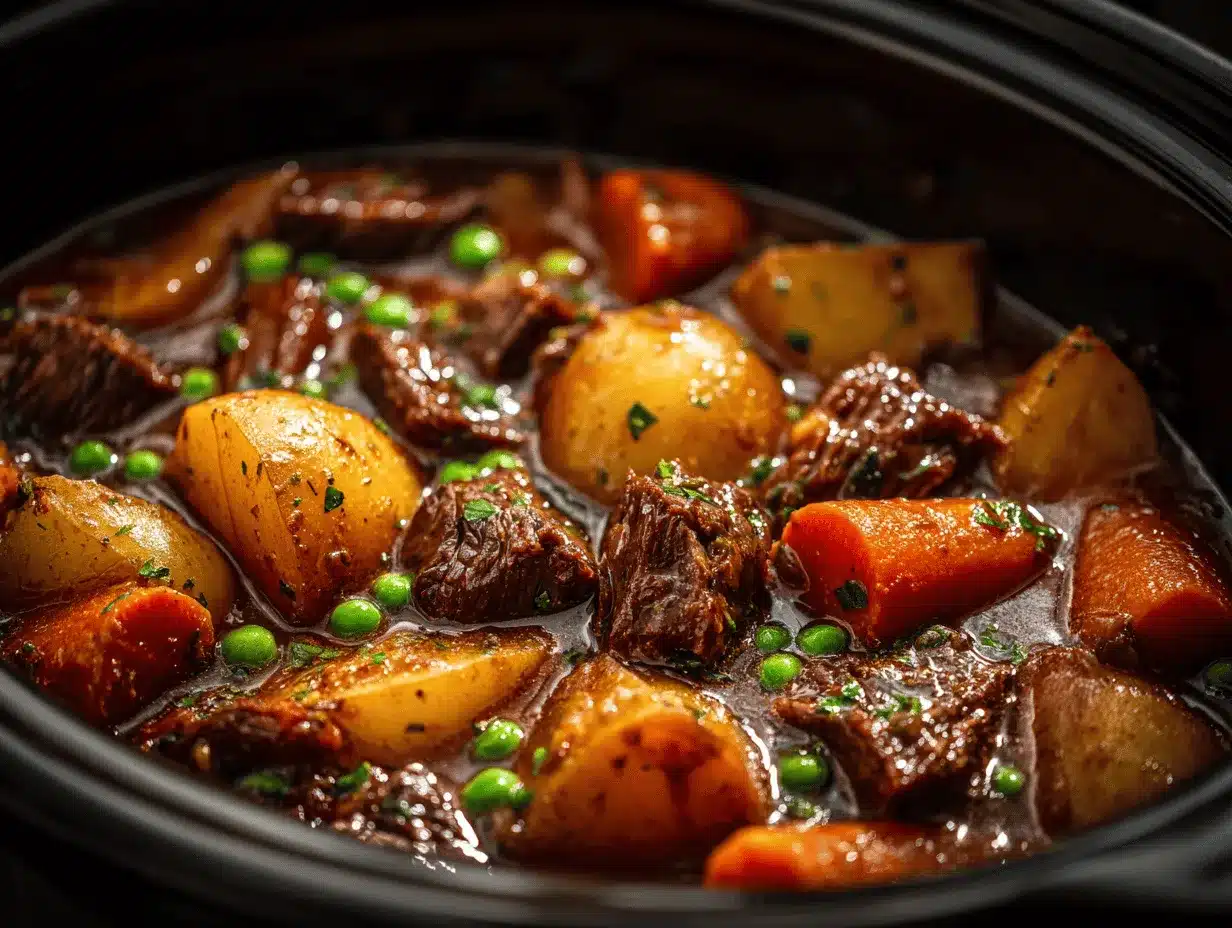 crockpot beef stew preparation steps