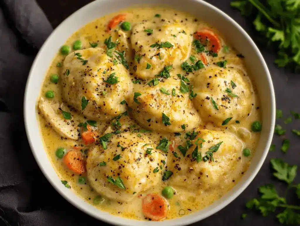 crockpot chicken and dumplings - featured image