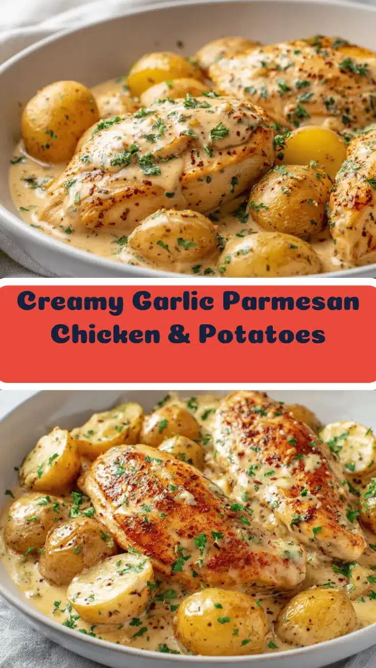 crockpot garlic parmesan chicken and potatoes recipe