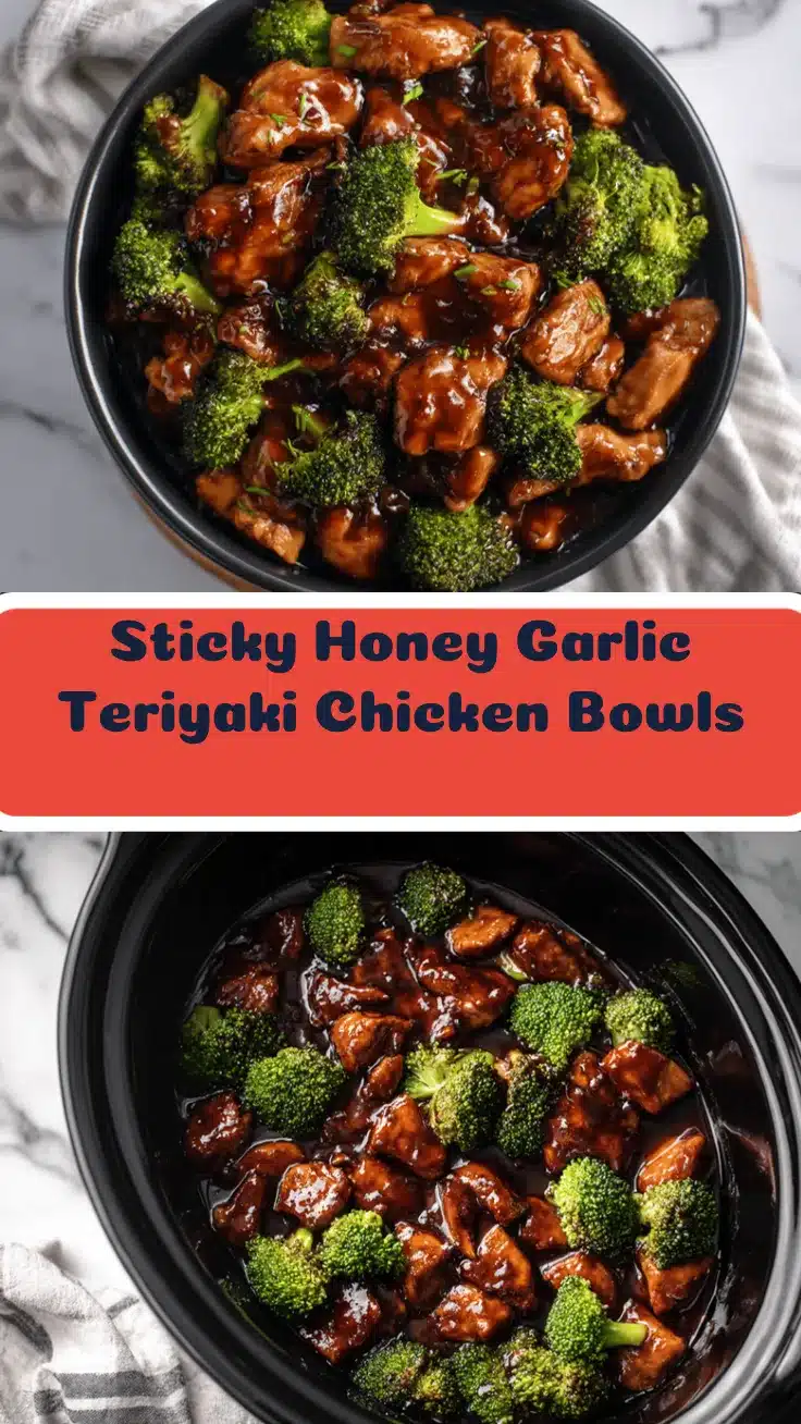 Crockpot Honey Garlic Teriyaki Chicken and Broccoli recipe