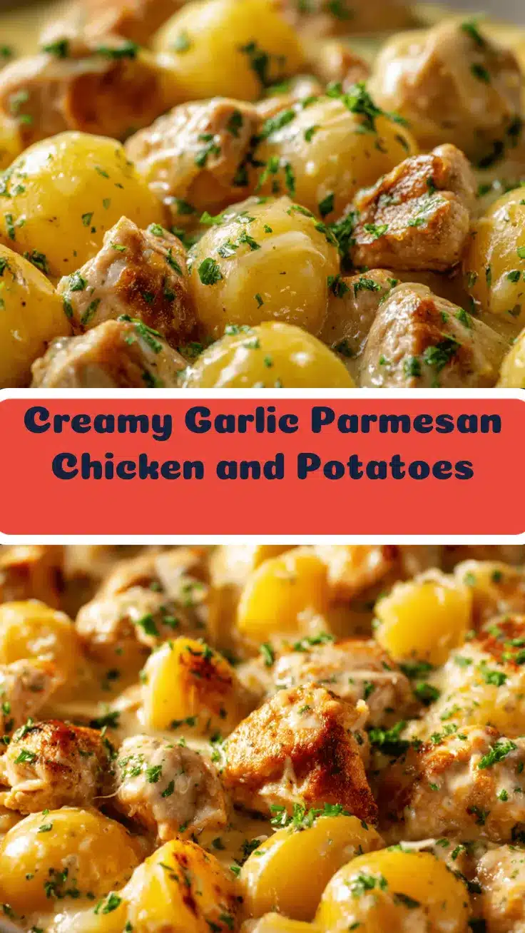 Garlic Parmesan Crockpot Chicken and Potatoes recipe