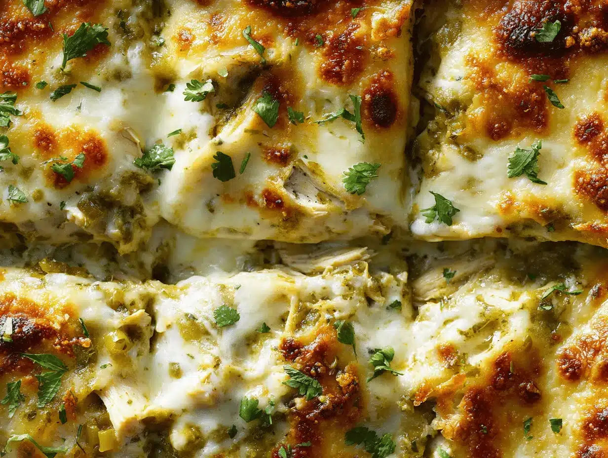 green chile chicken enchilada lasagna preparation steps