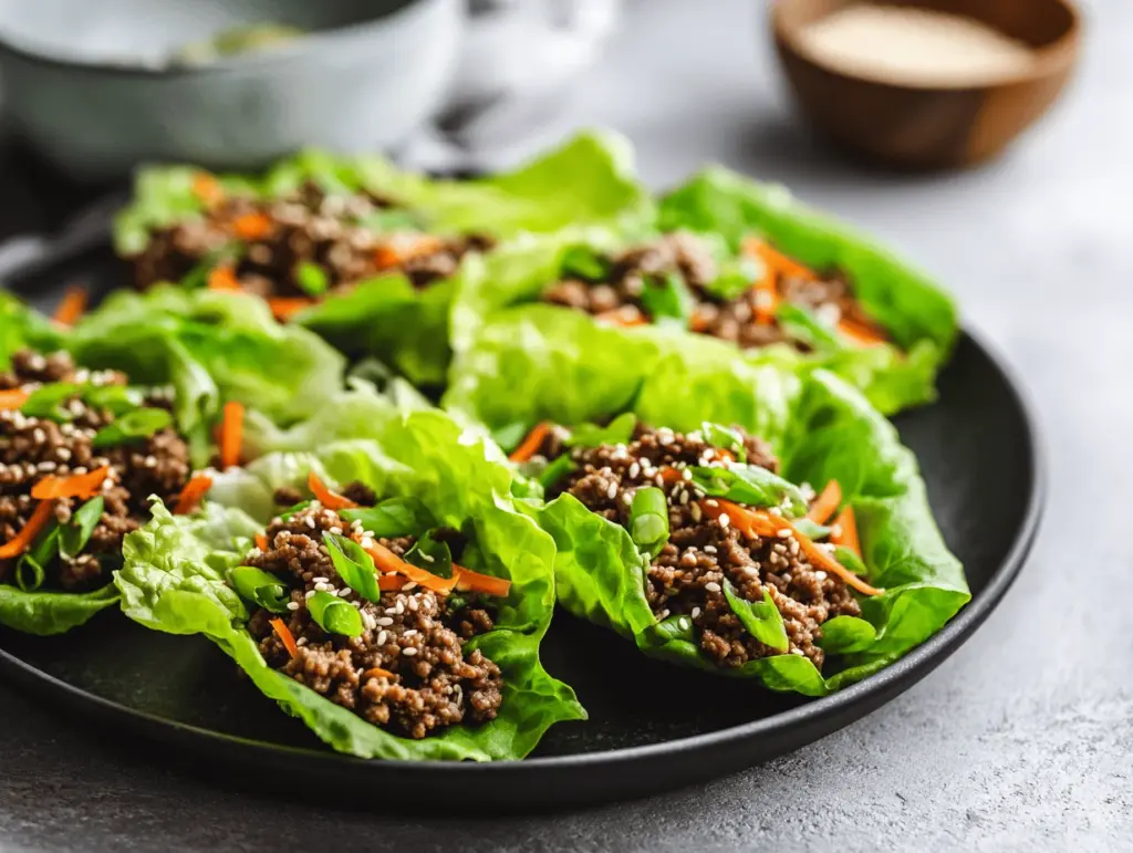 ground beef lettuce wraps - featured image
