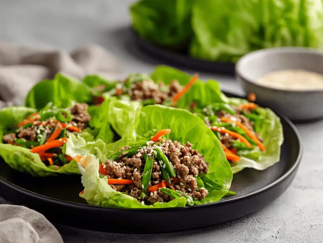 ground beef lettuce wraps preparation steps