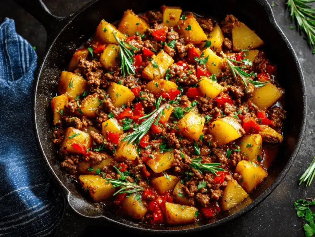 ground beef potato skillet - featured image
