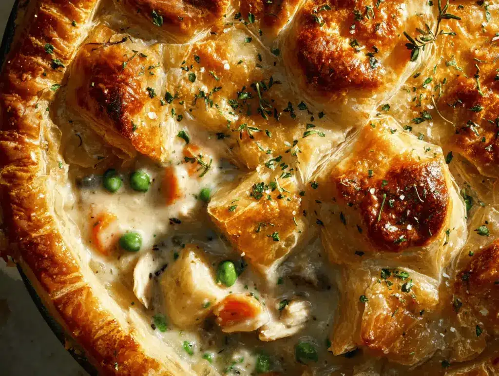 herb-crusted chicken pot pie - featured image