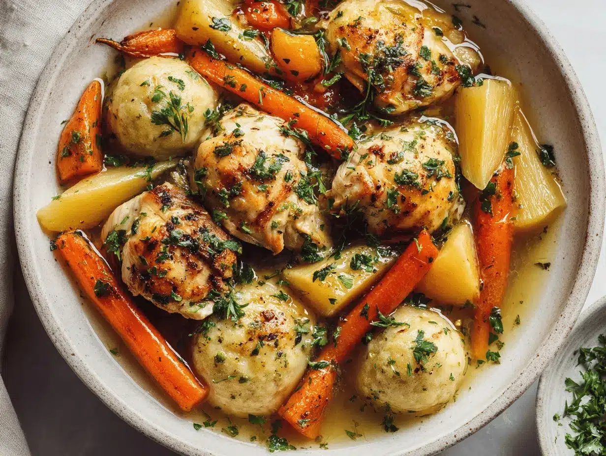 herbed chicken and dumplings preparation steps