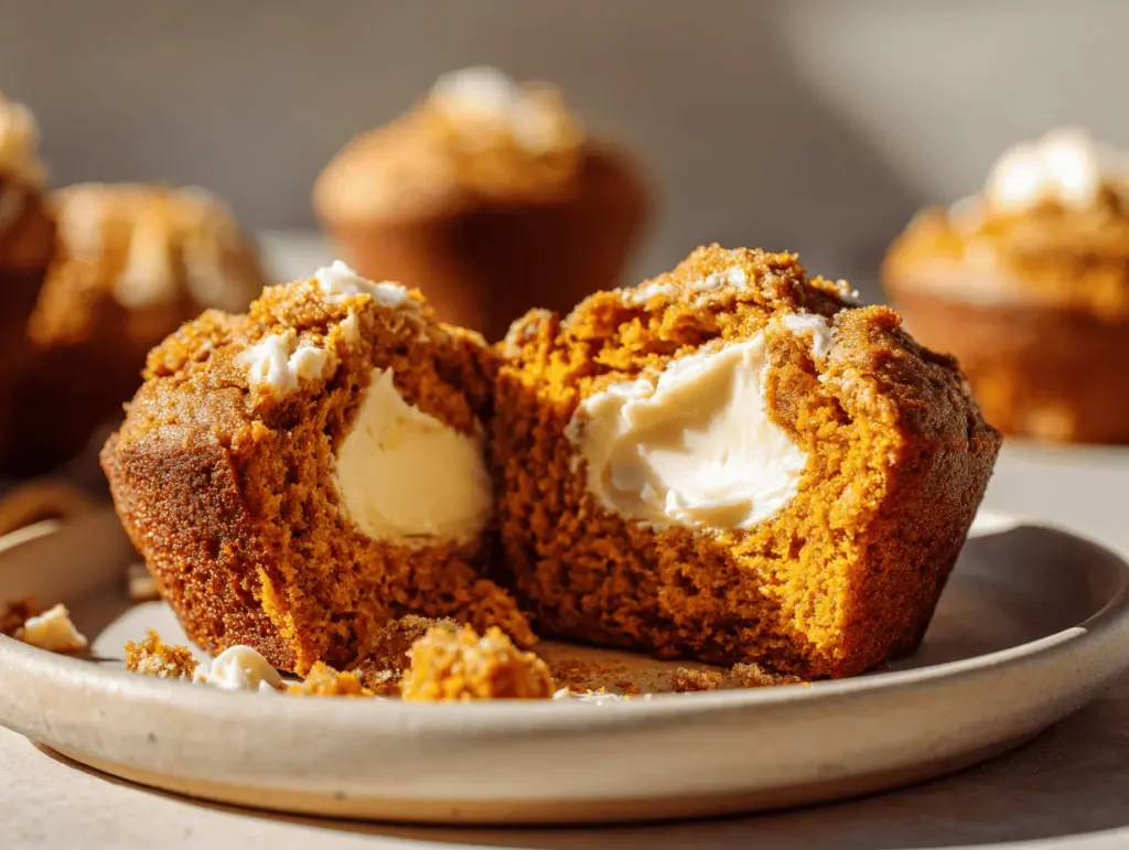 honey mascarpone pumpkin muffins - featured image