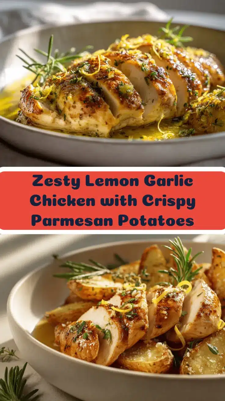 lemon garlic chicken with parmesan potatoes recipe