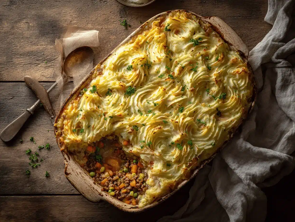 loaded shepherds pie casserole preparation steps